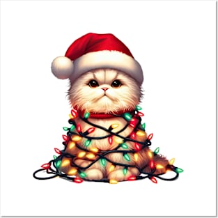 Christmas Persian Cat Posters and Art